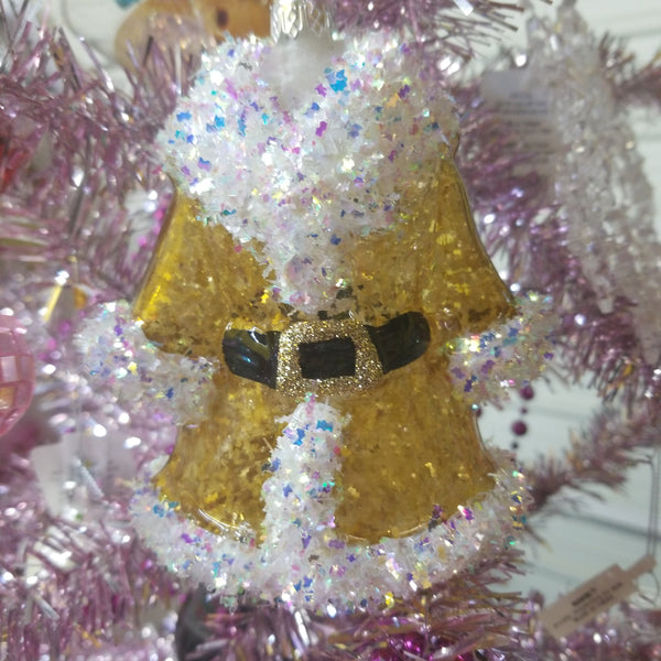 Santa Jacket Gold Christmas Ornament