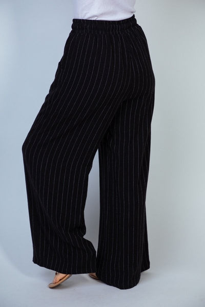 Full Size Wide Leg Striped Pants