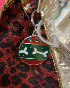 Ball Ornament Engravable Dog Collar Tag