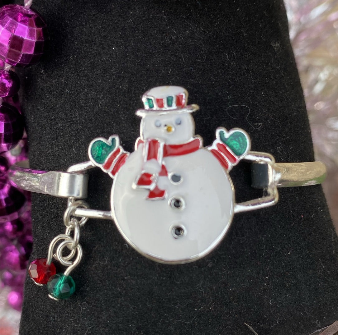 Snowman Bangle Bracelet