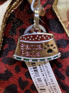 Engrave Santa Paws Dog Collar Tag