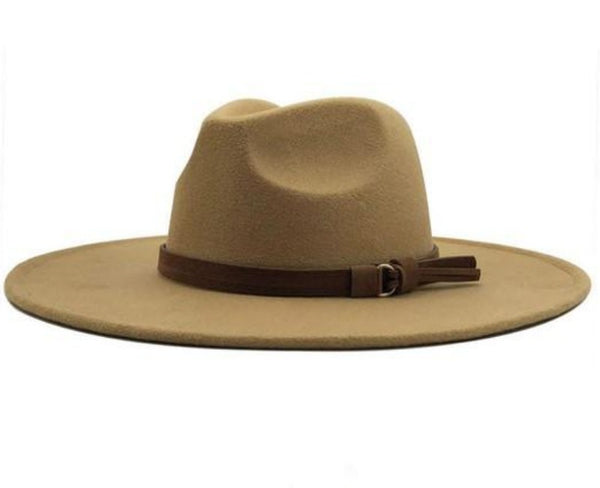 Light Khaki Wide Brim Dandy Panama Hat