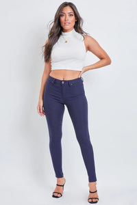 Hyperstretch Forever Color Mid Rise Skinny Jeans Navy Blue