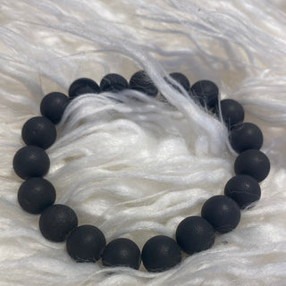 Black Round Stretch Bead