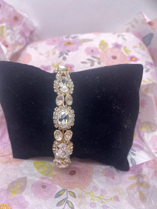 18K Gold Plated Crystal Cuff Bracelet