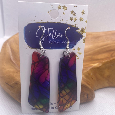 Stained Glass Acrylic Earrings