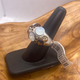 Shades of Brown Crystal Ring