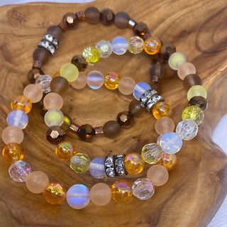 Set of Three Autumn Fest Stretch Bracelets