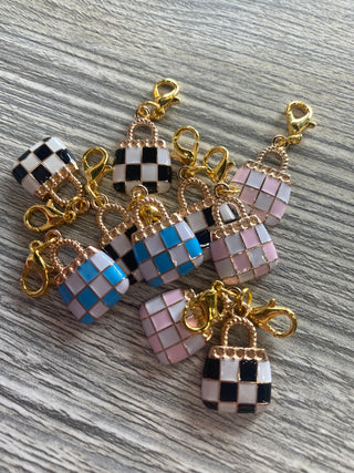 Multi Color Gold Tone Purse Charm for Necklace or Bracelet