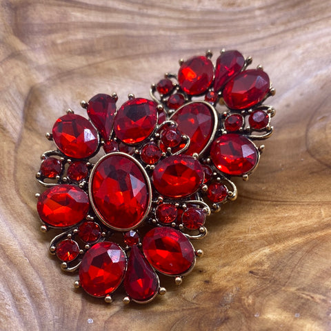Ruby Red Jewels Post Earrings
