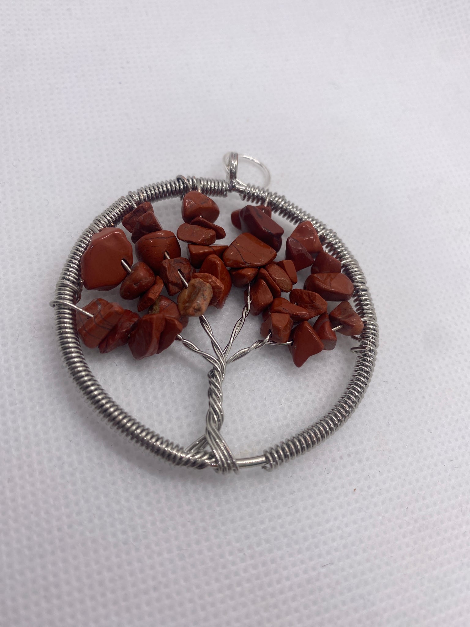 Custom Brown Beaded Tree of Life Charm for Necklace or Scarf