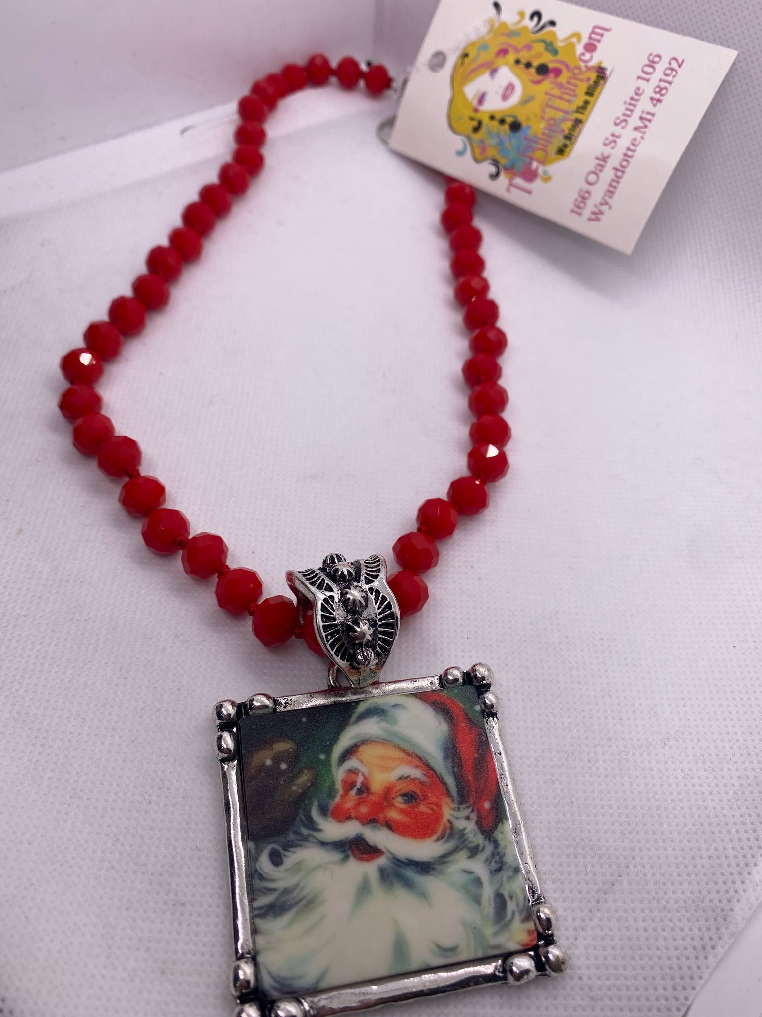 Custom Santa Claus Charm Necklace