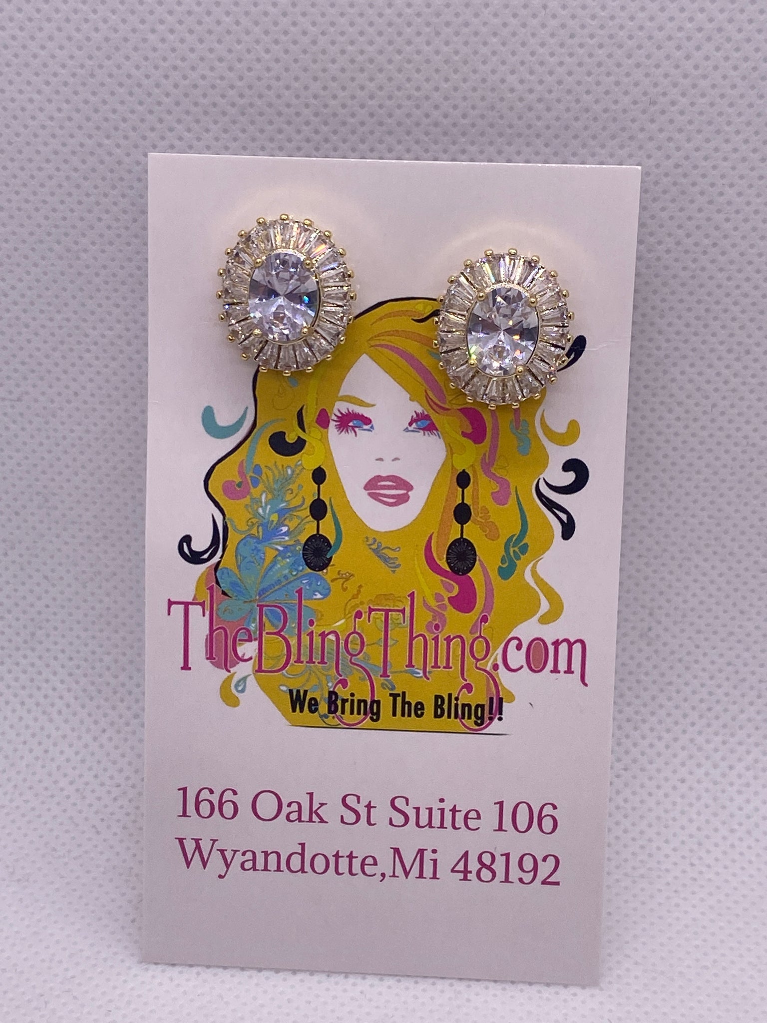 Gold CZ Gold Dipped Pear Shape Diamond Earring