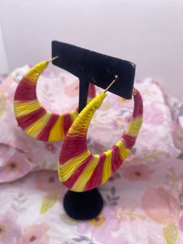 Yellow Sherbet Hoop Earrings