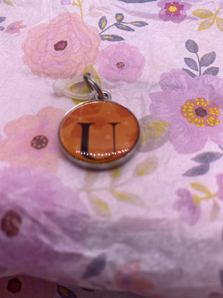 Ganz Round  U Initial Charm for Necklace or Bracelet