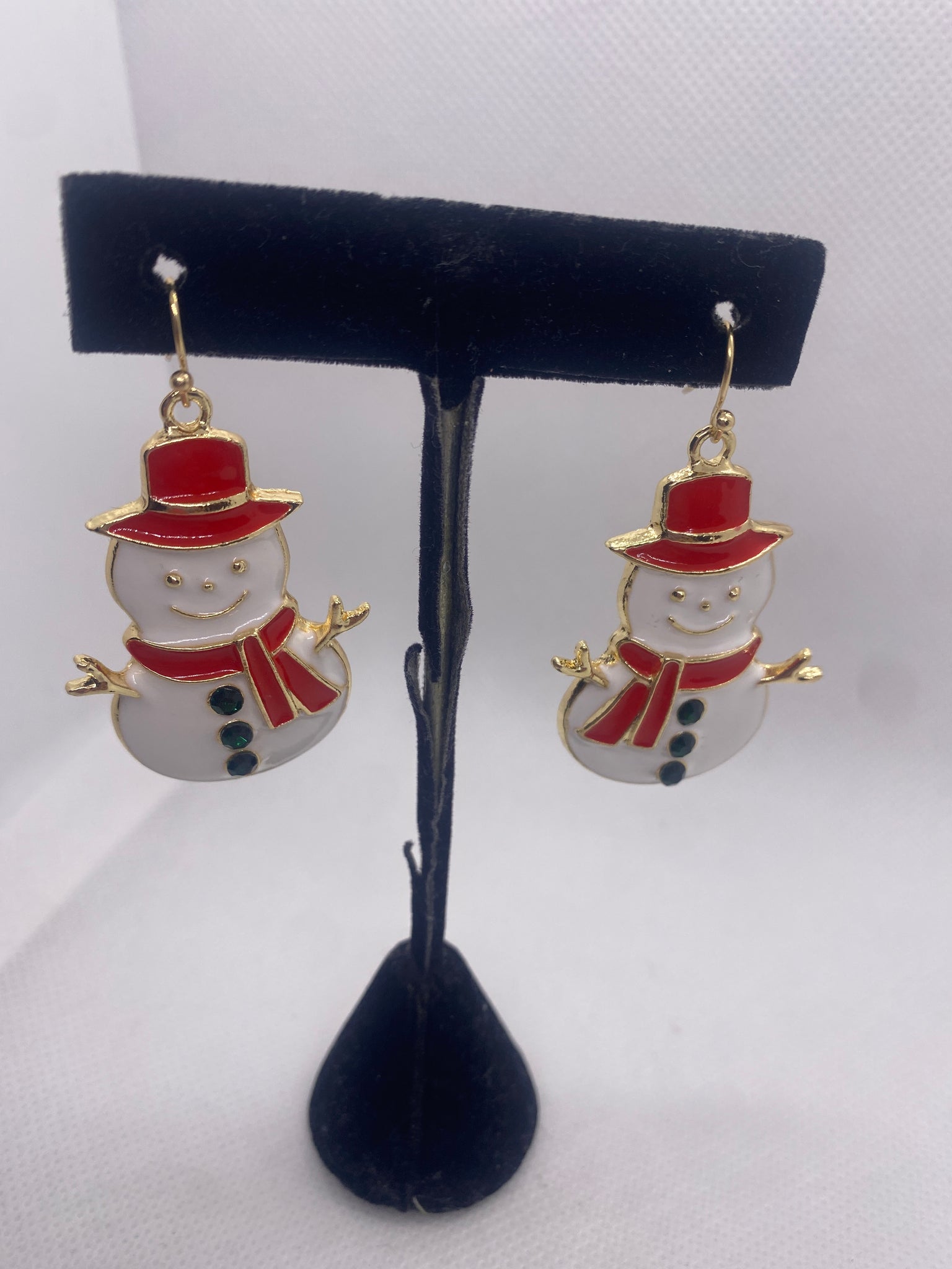 Snowman Christmas Dangle Earrings