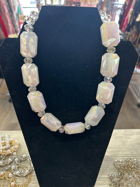 Custom White Sandra Ling Designs Necklace