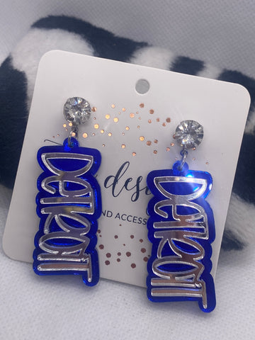 Custom Made Detroit Earrings