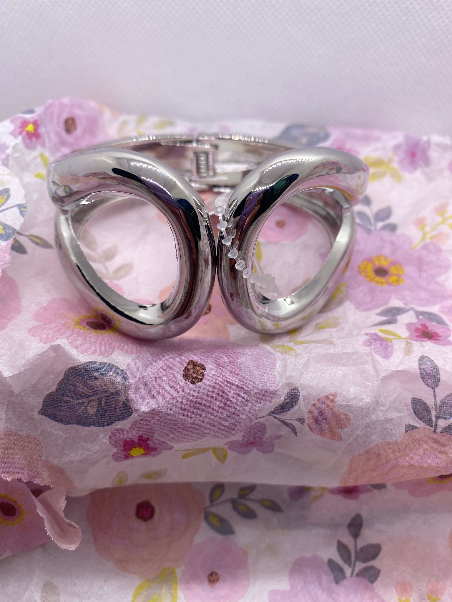 Silver Tone Forever Hinge Bracelet