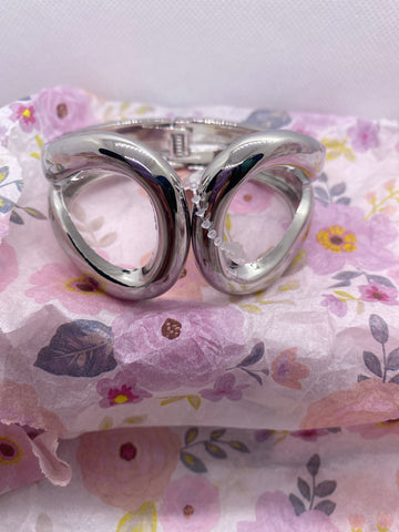 Silver Tone Forever Hinge Bracelet