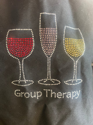 Group Therapy Sweetheart Style Rhinestone Wine Apron
