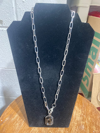 Custom Black 26 inch Charm Necklace