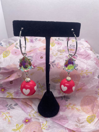 Sandra Ling Exclusive Heart Dangle Earrings