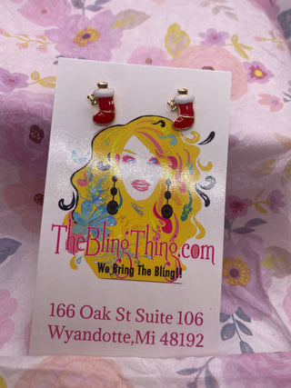 Christmas Stocking Post Earrings