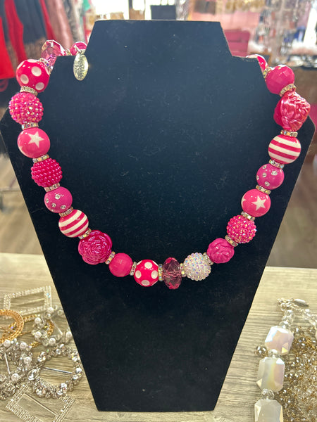 Custom Sandra Ling Designs Pink Necklace