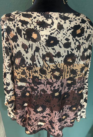 Made in Italy Wild Side Ombre Leopard Sweater