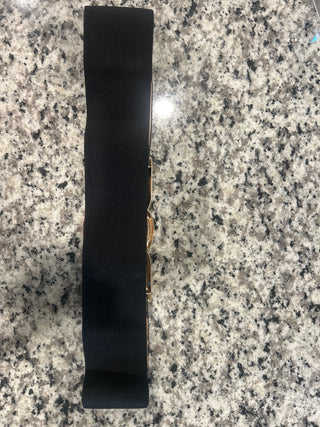 Leopard Print Buckle Accents Stretch Waist Belt