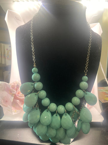 Turquoise Blue Statement Necklace