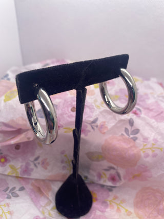 White Gold Dipped Earrings