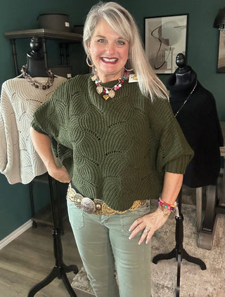 Antique Gold Disc Statement Belt