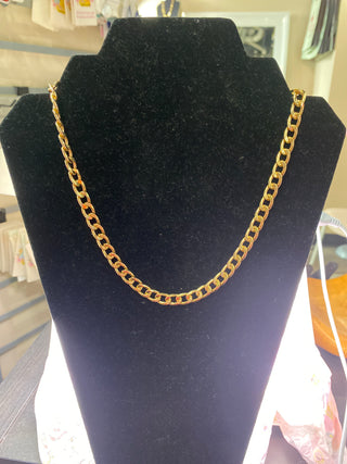 18 inch Goldtone 7mm Curb Chain Necklace