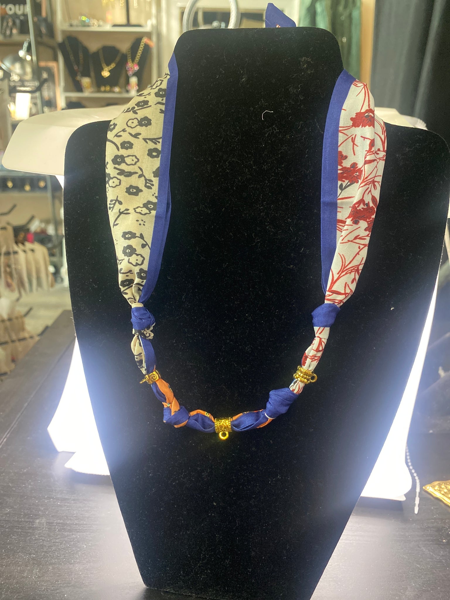 Custom Fall Necklace Scarf Three Bails