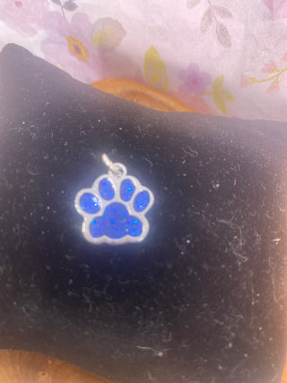 Wyandotte High School Royal Blue Bear Paw Charm for Necklace or Bracelet