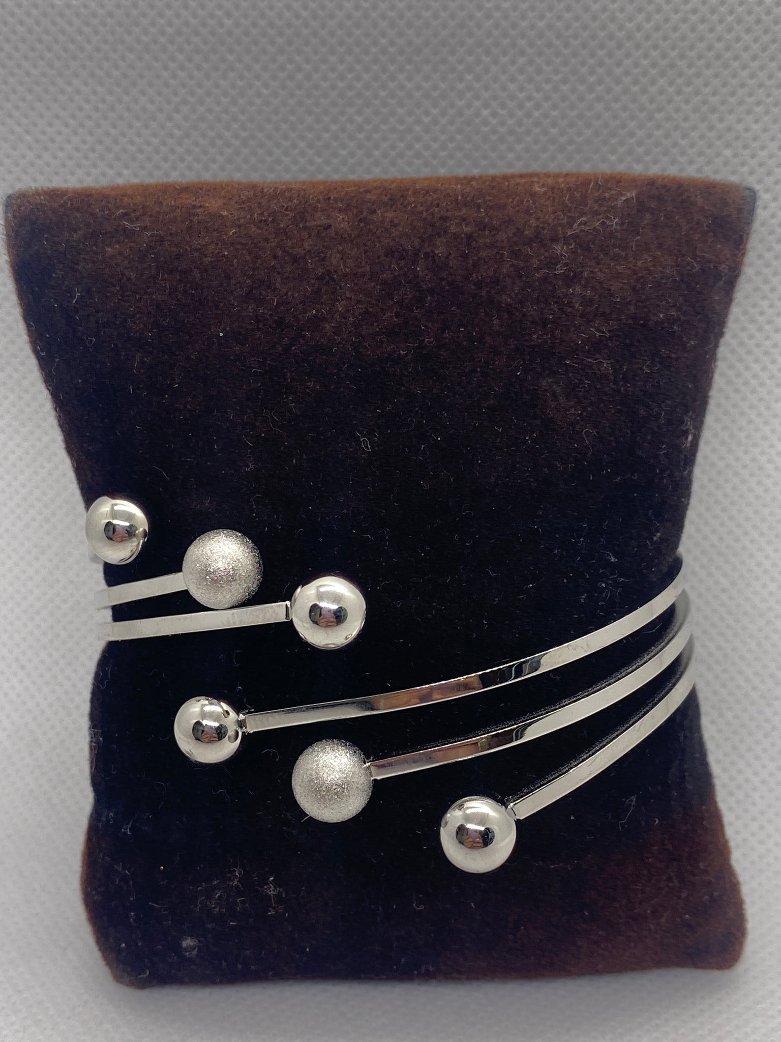 Silver Stainless Steel Hinge Bracelet