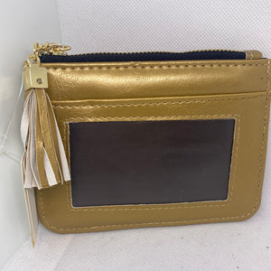 Drivers License Credit Card Holder Wallet Gold