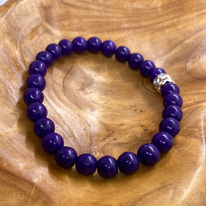 Solid Purple Stretch Bracelet