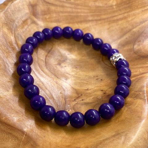 Solid Purple Stretch Bracelet