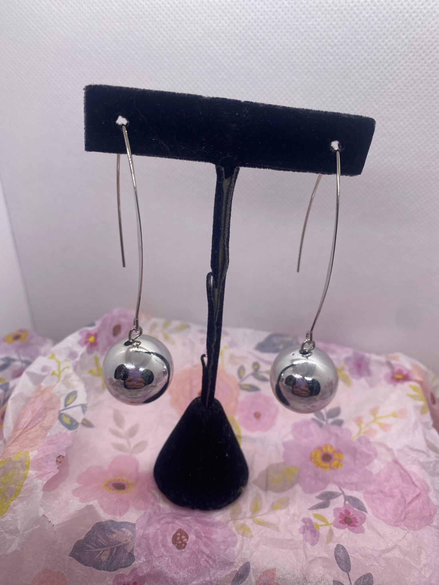 Silver Ball Earrings