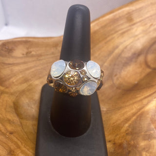 Shades of Brown Crystal Ring
