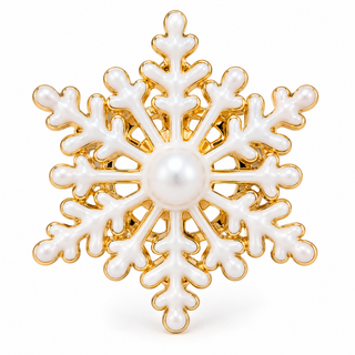 White Wonderland White Snowflake Statement Ring