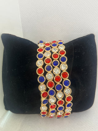 Patriotic Red White Blue Stretch Bracelet