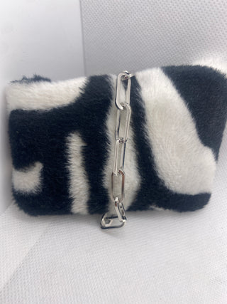 7 inch Silver Paperclip Bracelet