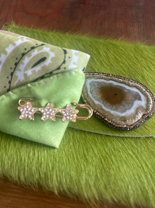 Sandra Ling Designs Lime Cowhide Wristlet Purse
