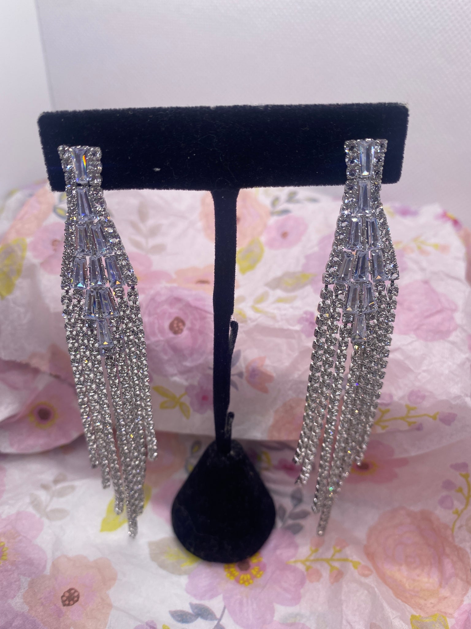 Clear Rhinestone Post Earrings