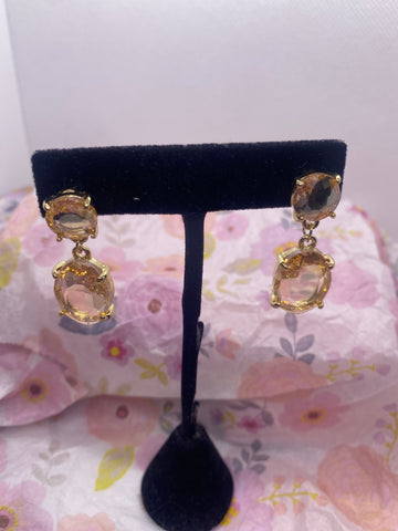Crystal Topaz Post Earrings