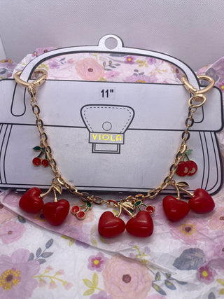 Cherry Handbag 11 inch Purse Bling